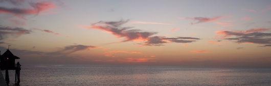 Clouds after sunset at Naples Pier