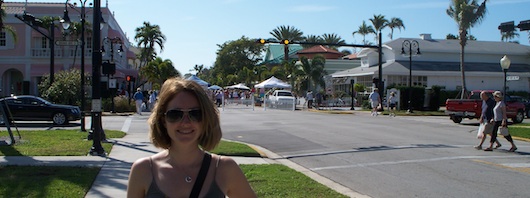 Andrea at the Farmers Market on Third Street South in Naples Florida