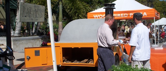 Wood Fired Pizza at the Farmer's Market on Third Street in Naples