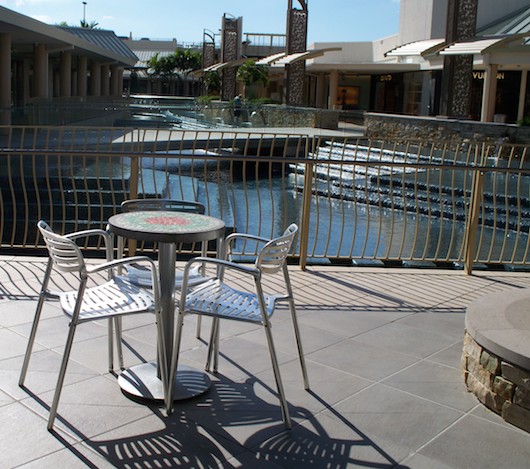 Table and Chairs with a View at Waterside Shops