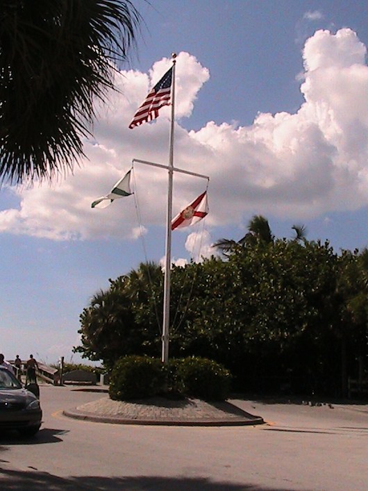 American Flag, Handicap Parking, and Bicycle Parking at Vanderbilt Beach