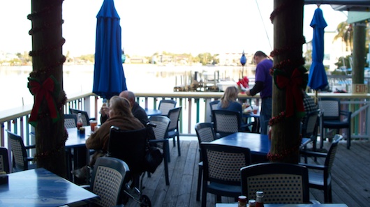 Outside Seating at Buzz's Lighthouse Waterfront Restaurant