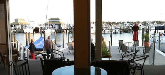 Lobby View of Naples Bay at the Cove Inn