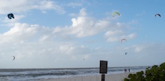 Kiteboard jump in Naples
