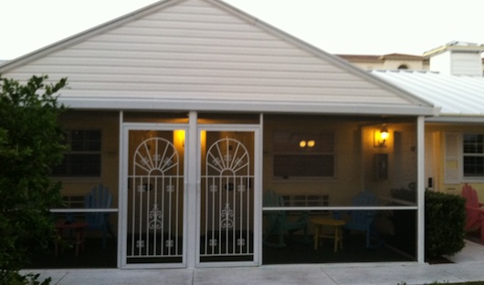 Screened in lanais in some rooms at Lemon Tree Inn
