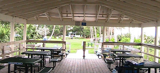 Concession area at Lowdermilk Beach