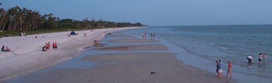 Low Tide at the Beach in Naples Florida