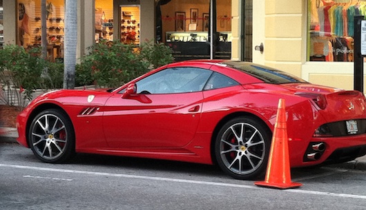 Red Ferrari in Naples
