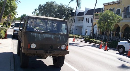 Classic Army Vehicle in Naples