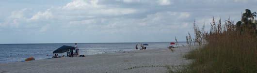 The beach by Doctors Pass in Naples