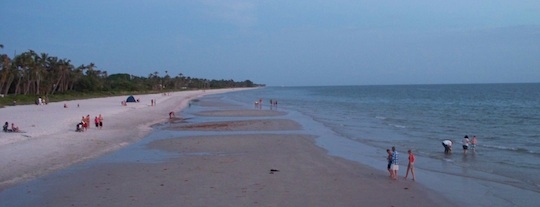 View of the beach in Naples Florida, picture taken from the Pier