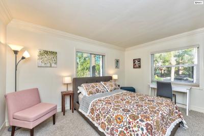 Cozy bedroom with your own desk, chair, and beautiful window views :)